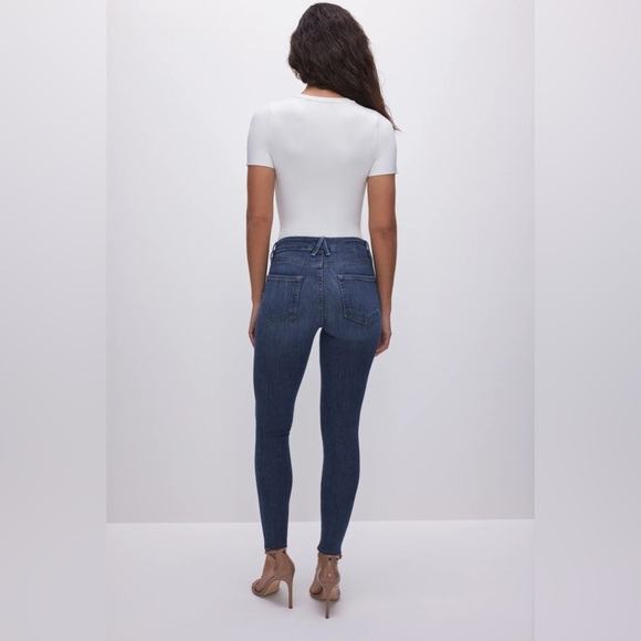 GOOD AMERICAN SKINNY JEANS STYLE GLCDVF873T DARK WASH SIZE 14/32 - Picture 3 of 16